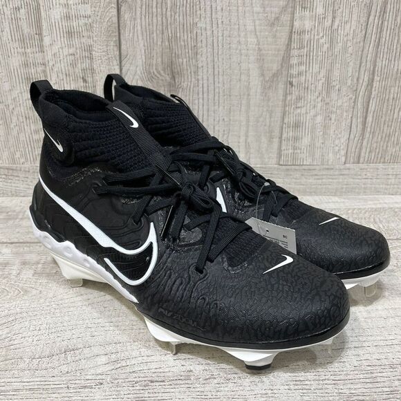 Nike Alpha Huarache NXT Men sz 7 Black White Baseball Cleats DJ6517-001 main image 7